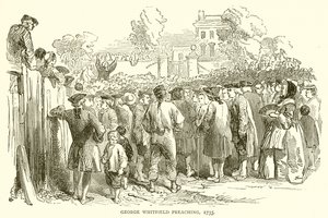 George Whitfield Preaching, 1735 od English School