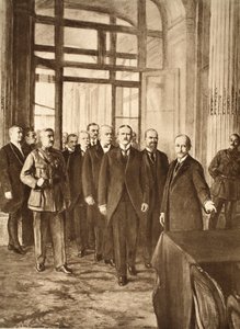 Němečtí politici ve Versailleském paláci, 1919 od English School