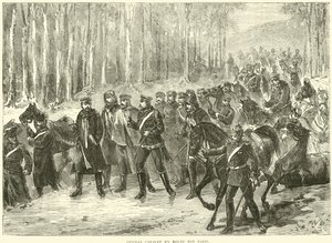 Německá kavalérie na cestě do Paříže, říjen 1870 od English School