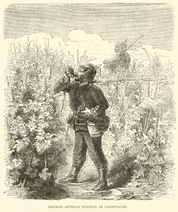 Německá základna v Champagne, září 1870 od English School