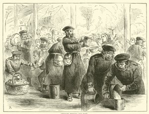 Němci podávající jídlo, leden 1871 od English School