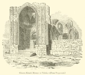 Ghazanova mešita v Tabrízu (rytina) od English School
