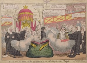 Ghost as Seen in Hamlet of St. Stephens Chapel, pub. 1820 od English School