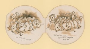 Duchové - opice a sova (litho) od English School