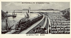 Gibraltar Dam (litho) od English School