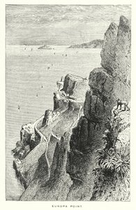 Gibraltar: Europa Point (rytina) od English School