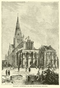 Glasgowská katedrála v osmnáctém století od English School
