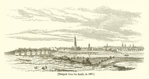Glasgow z jihu, v roce 1660 od English School