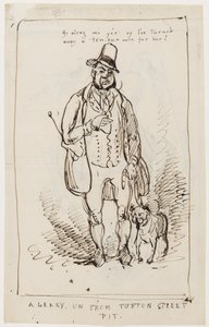 Jdi spolu, Vy, obrátil jsem se na ni s desetibodovými hříčkami! Leary un z Tufton Street Pit, kolem roku 1825 od English School
