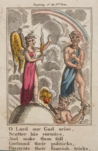 Bůh ochraňuj krále, kolem 1810 (barevná rytina) od English School