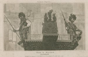 Gog a Magog, Guildhall, Londýn od English School