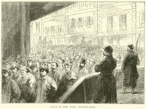 Jdu do distribuce potravin, březen 1871 od English School