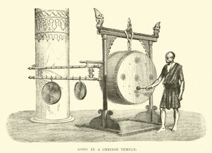 Gong v čínském chrámu od English School