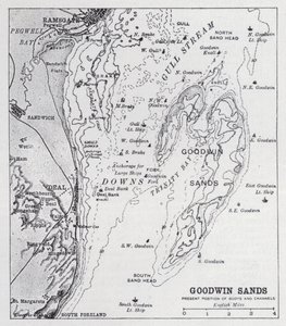Goodwin Sands (litho) od English School