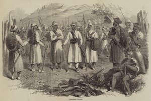 Goorkha Chiefs (rytina) od English School
