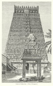 Gopura na Combaconum (rytina) od English School