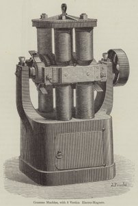 Gramme Machine, s 8 vertikálními elektromagnety (gravírování) od English School