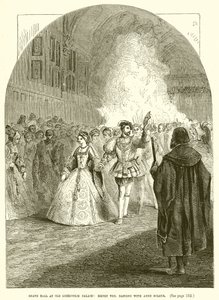 Velký ples ve Starém Greenwichském paláci: Jindřich VIII. tančí s Anne Boleyn od English School