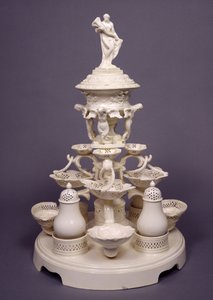 Grand Plat de Menage nebo, střed stolu, Leeds Pottery, c.1780 (krémové nádobí) od English School