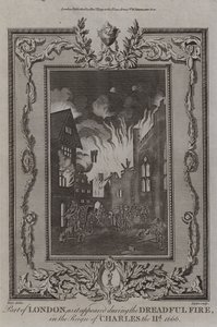 Velký požár Londýna, 1666 od English School