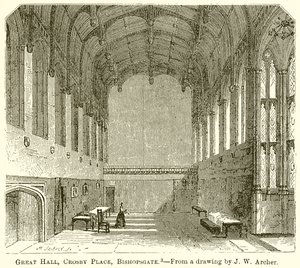 Velká síň, Crosby Place, Bishopsgate od English School