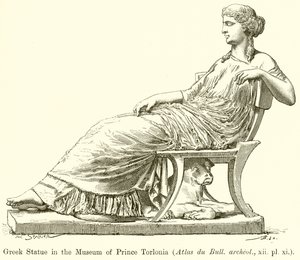 Řecká socha v muzeu prince Torlonia (Atlas du Bull. archeol., xii. pl. xi)