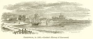 Greenwich, v roce 1662. -- Crudens History of Gravesend od English School