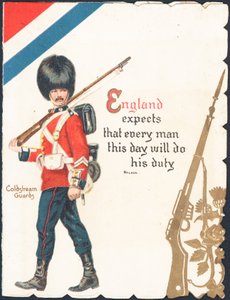 Přání s vojákem Coldstream Guards od English School