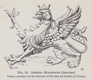 Griffin, šestnácté století (litho) od English School