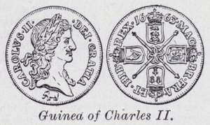Guinea Karla II (litho) od English School