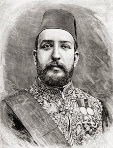 JS Muhammad Tewfik Pasha, Tawfik of Egypt, 1890 (dřevoryt)