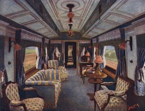 HM The Queens Day Compartment, Royal Saloon, Londýn a North Western Railway od English School