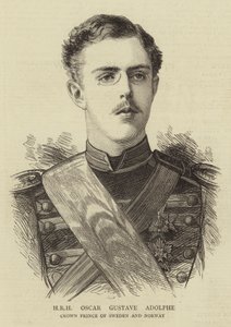 Jeho královská výsost Oscar Gustave Adolphe (rytina) od English School