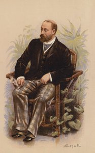 Jeho výsost princ z Walesu, budoucí král Edward VII (barevná litografie) od English School