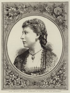 H R H Princezna Beatrice, zasnoubená s princem Jindřichem z Battenbergu (rytina) od English School