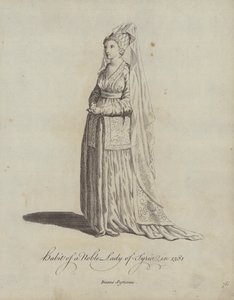 Zvyk šlechtické dámy ze Sýrie v roce 1581 od English School