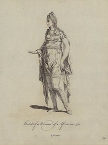 Zvyk ženy z Afriky v roce 1581 od English School