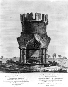 Hackendown Monument, ryl J. Basire, 1780 (akvatinta s leptem) od English School