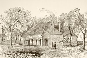 Hanover Court House, Virginia (litho) od English School