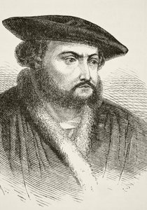 Hans Holbein mladší, z „Národních a domácích dějin Anglie“ od Williama Hickmana Smith Aubrey (1858-1916), vydáno v Londýně, kolem roku 1890 od English School