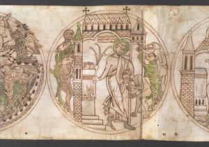 Harley Roll Y 6, Roundel 9, Roundel of St Guthlac (označený 