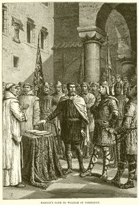 Harolds Oath Williamovi z Normandie od English School