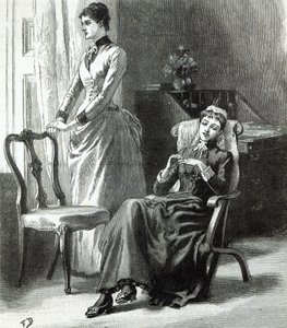 "Dal ti Harry prsten?" zeptala se náhle Letty, kapitola XXV: z knihy Leslieho Keitha "Great-Grandmamma Severan", vydané v časopise "Leisure Hour", 1888. od English School