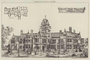 Haseley Manor, Warwick (rytina) od English School
