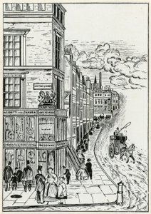 Hatton Garden a Holborn, 1866 od English School