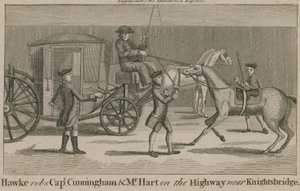 Hawke okradl kapitána Cunninghama a pana Harta na dálnici poblíž Knightsbridge od English School