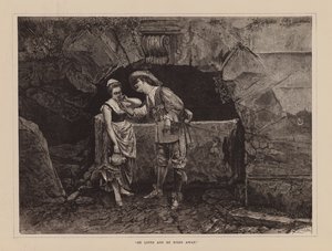 "Miluje a odjíždí" (rytina) od English School