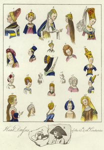 Pokrývky hlavy 15. a 16. století od English School