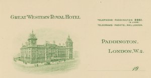Hlavičkové papíry z hotelu Great Western Royal od English School