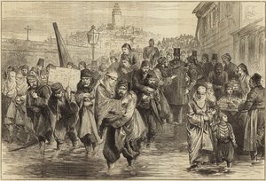 Silné deště v Konstantinopoli od English School